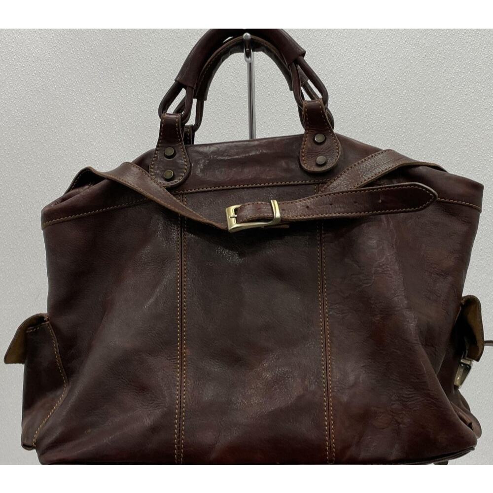 TUSCANY LEATHER  EUC XL TRAVEL WEEKENDER BAG - Picture 10 of 12